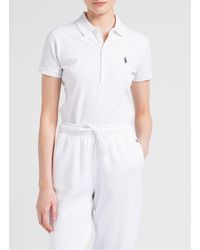 Polo Ralph Lauren - Tee-Shirt Col Polo En Coton Mélangé Femme - Lyst