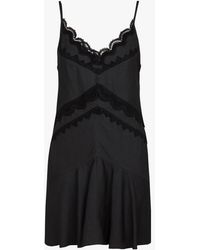 IRO - Robe Courte Col V À Broderies Femme - Lyst