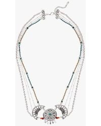 Hipanema - Collier Chaîne Multirang Avec Pendentif Central Et Perles - Lyst