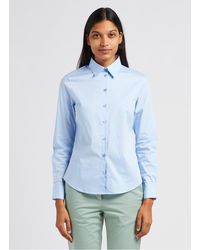 Paul Smith - Chemise Col Classique En Coton Stretch Femme - Lyst