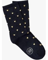 Royalties - Chaussettes À Motifs Coeurs En Coton Mélangé Femme - Lyst