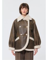 Tara Jarmon - Veste Oversize En Cuir Femme - Lyst