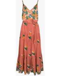 Mes Demoiselles - Robe Longue Col V Imprimé Floral Femme - Lyst