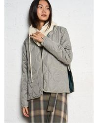 Taion - Veste Col V Matelassée Femme - Lyst