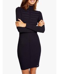 Morgan - Robe Courte Ajustée En Maille Fine Femme - Lyst