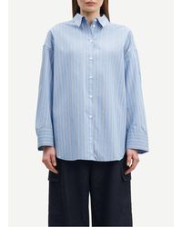 Samsøe & Samsøe - Chemise Col Classique Ample En Coton Organique Femme - Lyst