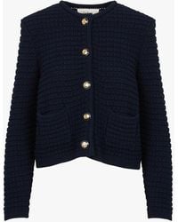 Ba&sh - Gilet Droit Col Rond En Coton Mélangé Femme - Lyst