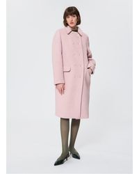 Tara Jarmon - Long Manteau Col Classique En Laine Mélangée Femme - Lyst