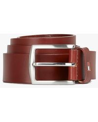 Tommy Hilfiger Ceinture à boucle en cuir dark tan - Marron