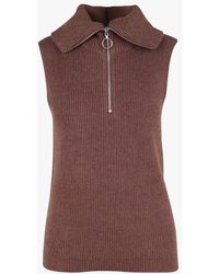 Vila - Pull Col Camionneur Sans Manches Femme - Lyst