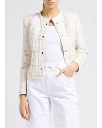 IRO - Veste Col Rond À Rayures En Coton Mélangé Femme - Lyst