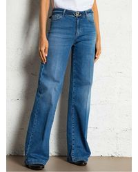 Liu Jo - Jean Flare En Coton Mélangé Femme - Lyst