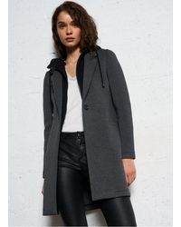 IKKS - Manteau Long À Capuche Amovible Femme - Lyst