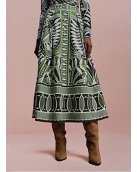 FARM Rio - Jupe Midi Imprimée En Coton Femme - Lyst