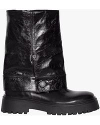 Zadig & Voltaire - Bottes Effet Pantalon En Cuir Effet Vintage Femme - Lyst