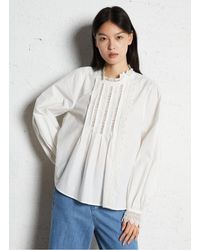 Louise Misha - Blouse Col Montant En Coton Femme - Lyst