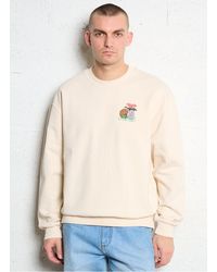 Les Deux - Sweat Droit Col Rond'Sérigraphié En Coton Bio - Lyst