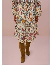 FARM Rio - Jupe Midi Imprimée En Coton Mélangé Femme - Lyst