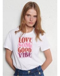 La Petite Etoile - Tee-Shirt Droit Col Rond En Coton Femme - Lyst