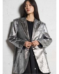 Mes Demoiselles - Veste De Tailleur Métallisée Femme - Lyst