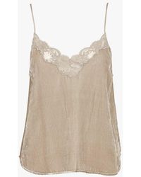 Mes Demoiselles - Top Col V À Imprimé Léopard Femme - Lyst