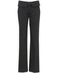 IRO - Pantalon Droit En Coton Mélangé Femme - Lyst