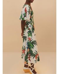 FARM Rio - Robe Longue En Lin Mélangé Imprimé Femme - Lyst
