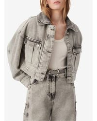IRO - Veste Col Classique En Denim De Coton Femme - Lyst