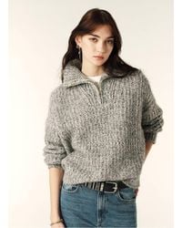 Ba&sh - Pull Col Montant En Laine Mélangée Femme - Lyst
