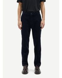 Samsøe & Samsøe - Pantalon Droit En Velours De Coton Bio Homme - Lyst