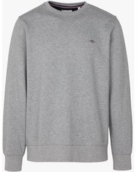 GANT - Sweatshirt Col Rond En Coton Mélangé - Lyst