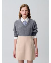 Claudie Pierlot - Jupe Courte En Laine Mélangée Femme - Lyst