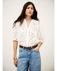 Ba&sh - Chemise Droite En Coton Brodé Femme - Lyst