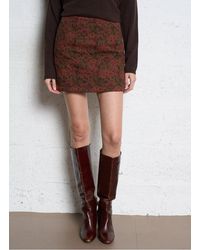 The Korner - Jupe Courte Droite Matelassée En Coton Femme - Lyst