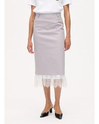 Baum und Pferdgarten - Jupe Midi Taille Haute En Coton Mélangé Femme - Lyst