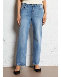 Liu Jo - Jean Droit Taille Basse En Coton Mélangé Femme - Lyst