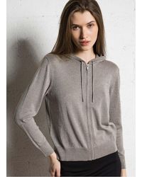 IKKS - Cardigan À Capuche Zippé Femme - Lyst