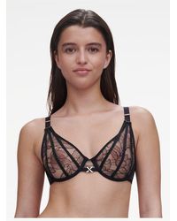 Chantelle - Soutien-Gorge Plongeant Avec Dentelle De Leavers - Lyst
