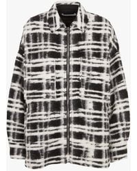 IRO - Veste Col Classique À Carreau En Laine Mélangée Femme - Lyst