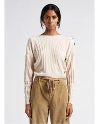 Ba&sh - Pull Ample Col Rond En Laine Mélangée Femme - Lyst