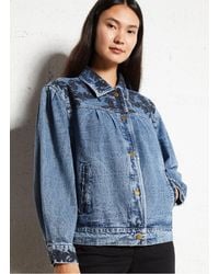 MAISON HOTEL - Veste Col Classique En Denim De Coton Femme - Lyst
