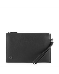 Piquadro - Pochette Homme En Cuir Pour Ipadmini Avec Poche À Lunettes Et Poignée Amovible - Lyst
