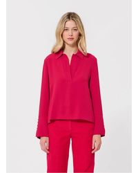 Tara Jarmon - Top Col Polo Manches Longues Uni Femme - Lyst