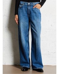 Liu Jo - Jean Baggy Taille Haute En Coton Femme - Lyst