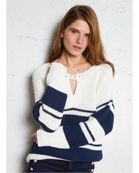 Liu Jo - Pull Col Bateau En Coton Mélangé Femme - Lyst