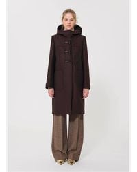 Tara Jarmon - Manteau Droit Col Montant En Laine Mélangée Femme - Lyst