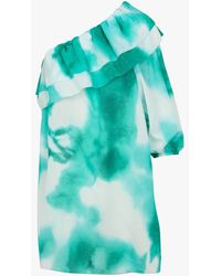 Love Stories - Robe Asymétrique Imprimée En Coton Femme - Lyst