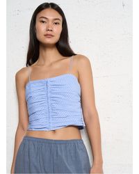 MASSCOB - Top Court Froncé À Bretelles Femme - Lyst