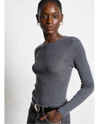 Majestic Filatures - Top Col Rond En Laine Femme - Lyst