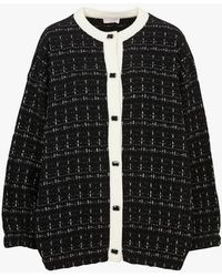 Liu Jo - Veste Oversize Col Rond En Coton Mélangé Femme - Lyst
